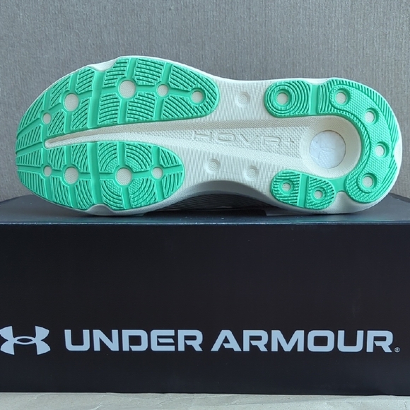 Under Armour Green and Cream Athletic Shoes - Picture 3 of 5